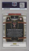 Patrick Mahomes II  from the 2022 Panini Select Draft Picks set featuring a Gold Lazer parallel graded by PSA and given an overall grade of 10.
