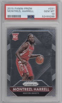 Montrezl Harrell from the 2015-16 Panini Prizm  set graded by PSA and given an overall grade of 10.