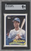 Ken Griffey Jr. from the 1989 Topps Traded set graded by SGC and given an overall grade of 9.