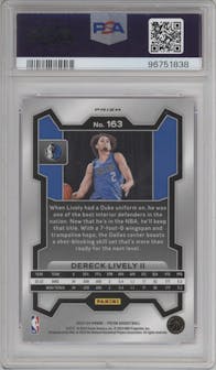 Dereck Lively II from the 2023-24 Panini Prizm set featuring a Pink Ice parallel graded by PSA and given an overall grade of 10.