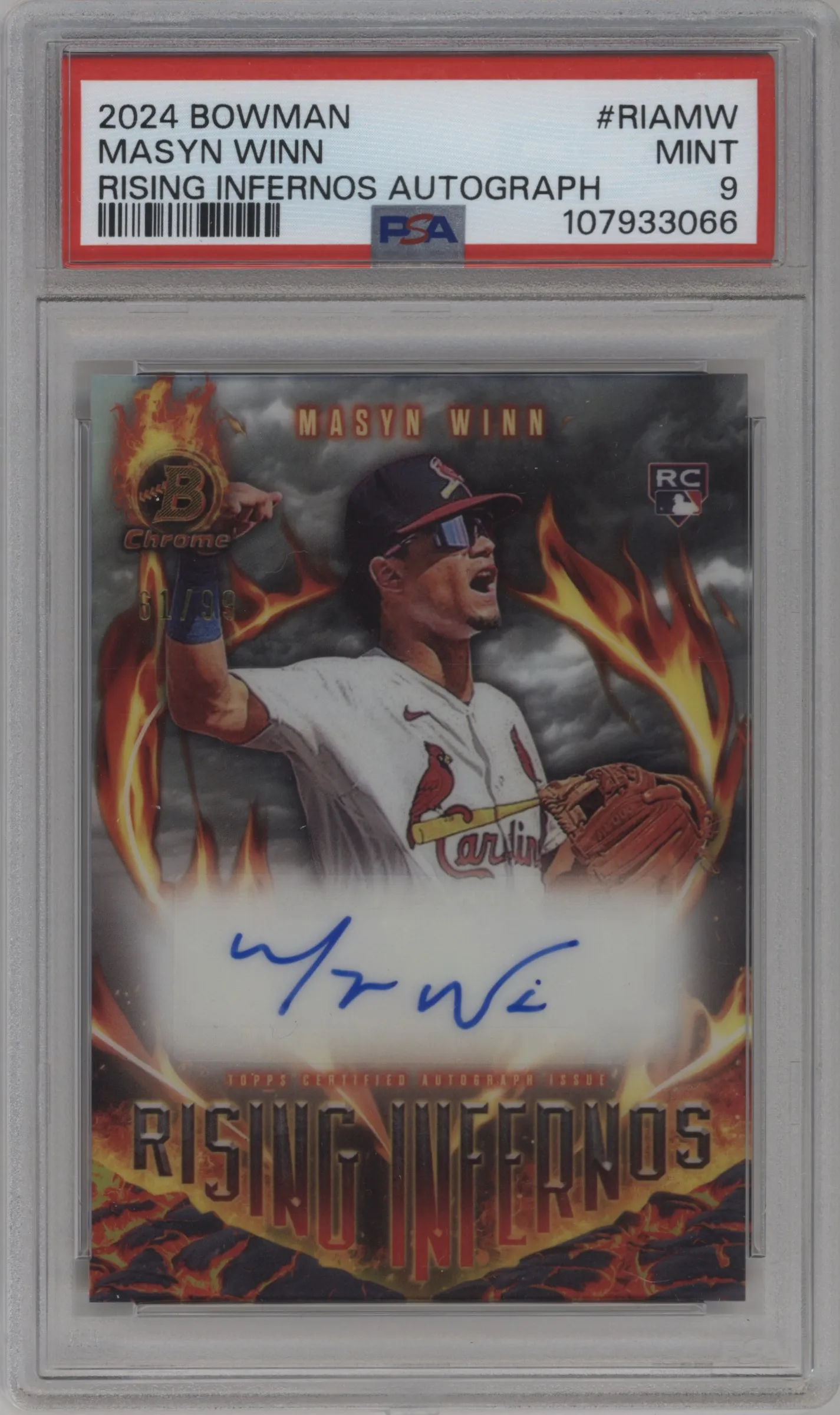 2024 Bowman Rising Infernos Auto Masyn Winn #RIA-MW PSA 9