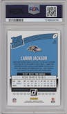 Lamar Jackson from the 2018 Panini Donruss set graded by PSA and given an overall grade of 10.
