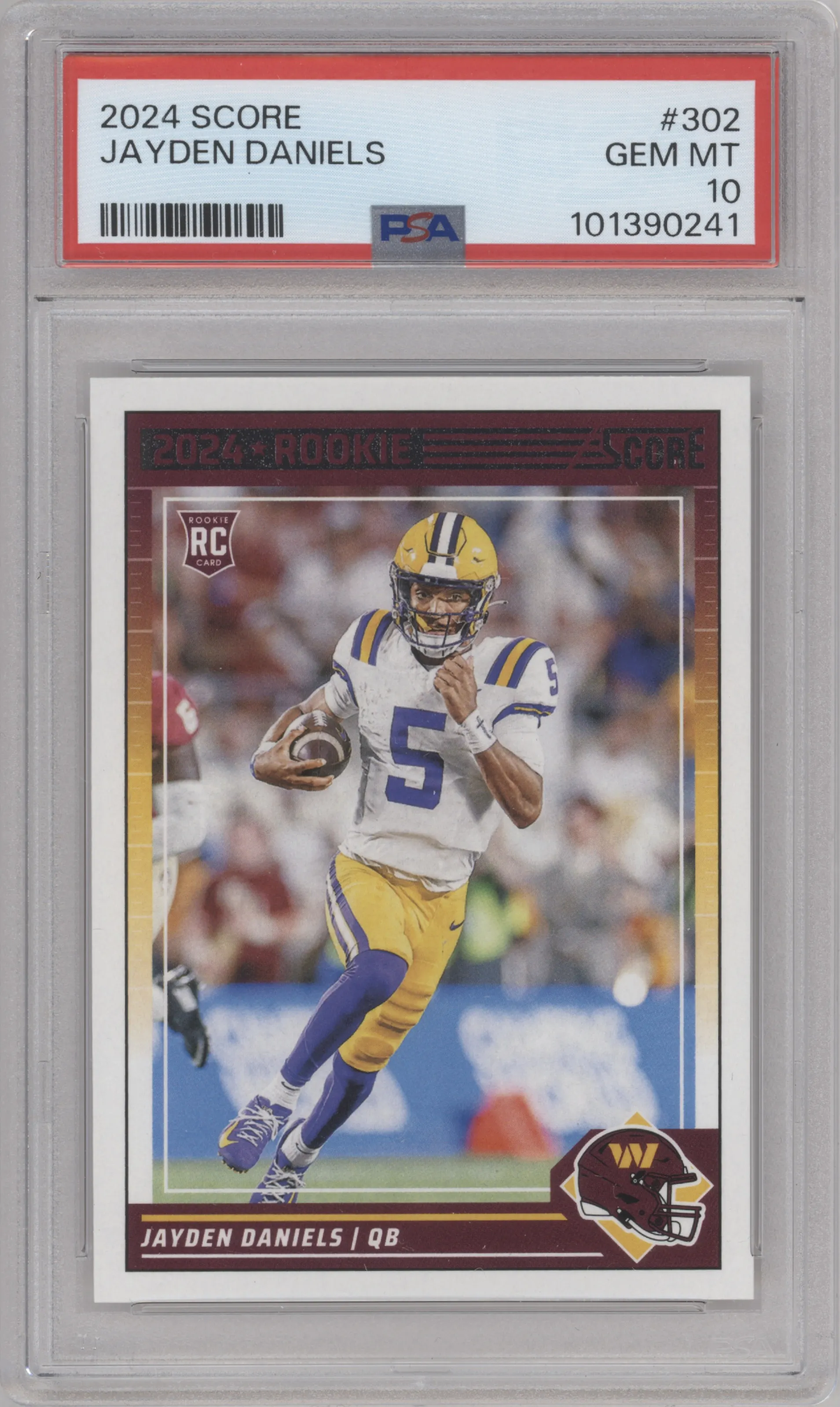 2024 Panini Score Jayden Daniels #302 PSA 10