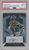 Ahmad "Sauce" Gardner from the 2022 Panini Select set featuring a Light Blue parallel graded by PSA and given an overall grade of 10.