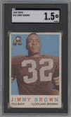 Jimmy Brown from the 1959 Topps set graded by SGC and given an overall grade of 1.5.