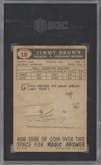 Jimmy Brown from the 1959 Topps set graded by SGC and given an overall grade of 1.5.