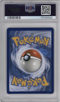 Armored Mewtwo from the 2019 Pokemon S&M set featuring a 2019 Fall Collectors Chest parallel graded by PSA and given an overall grade of 9.