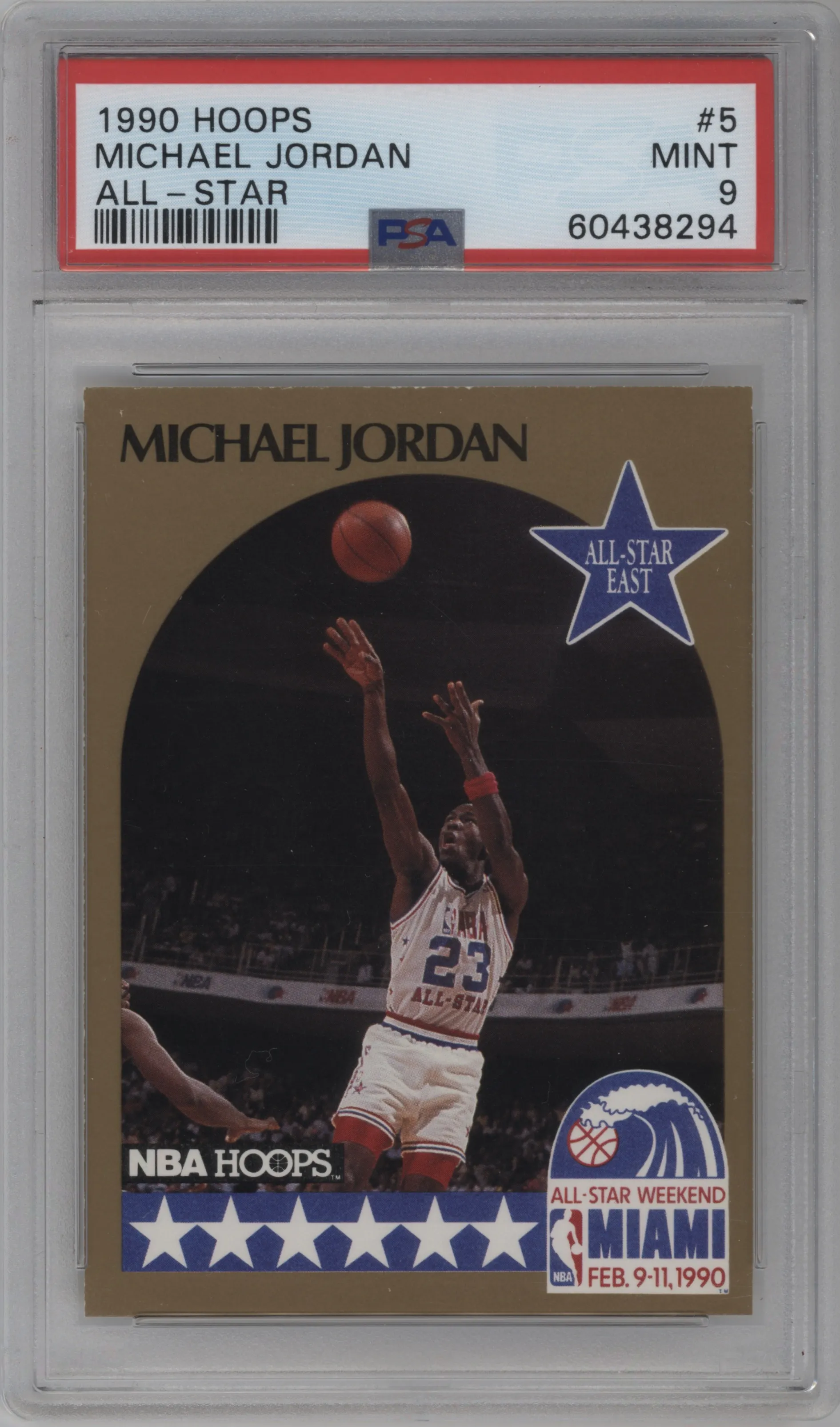 1990 NBA Hoops Michael Jordan #5 PSA 9