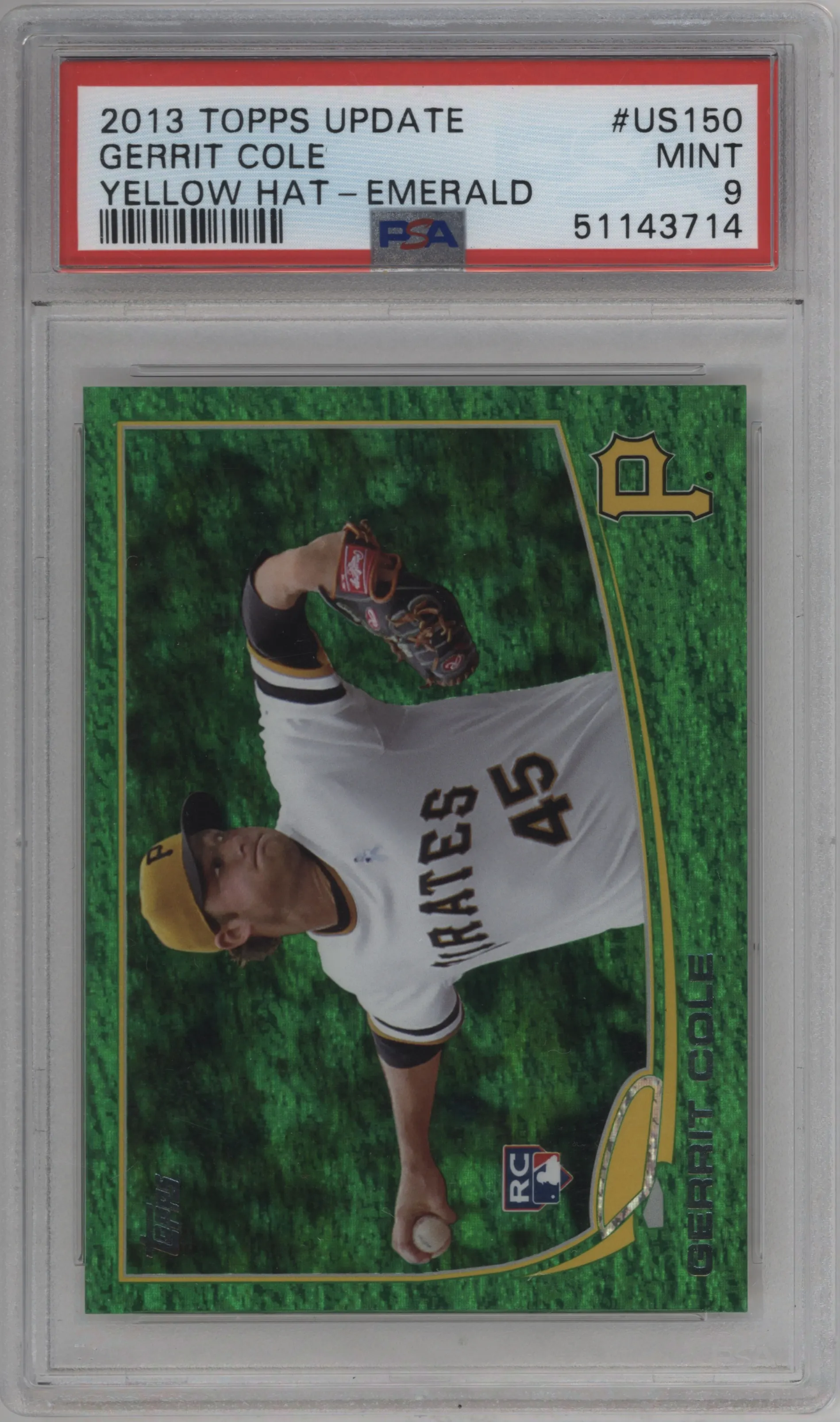 2013 Topps Update Gerrit Cole Emerald Foil PSA 9
