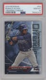 Ronald Acuna from the 2018 Bowman set graded by PSA and given an overall grade of 10.