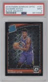 Deandre Ayton from the 2018-19 Panini Donruss Optic set featuring a Black Velocity parallel graded by PSA and given an overall grade of 9.