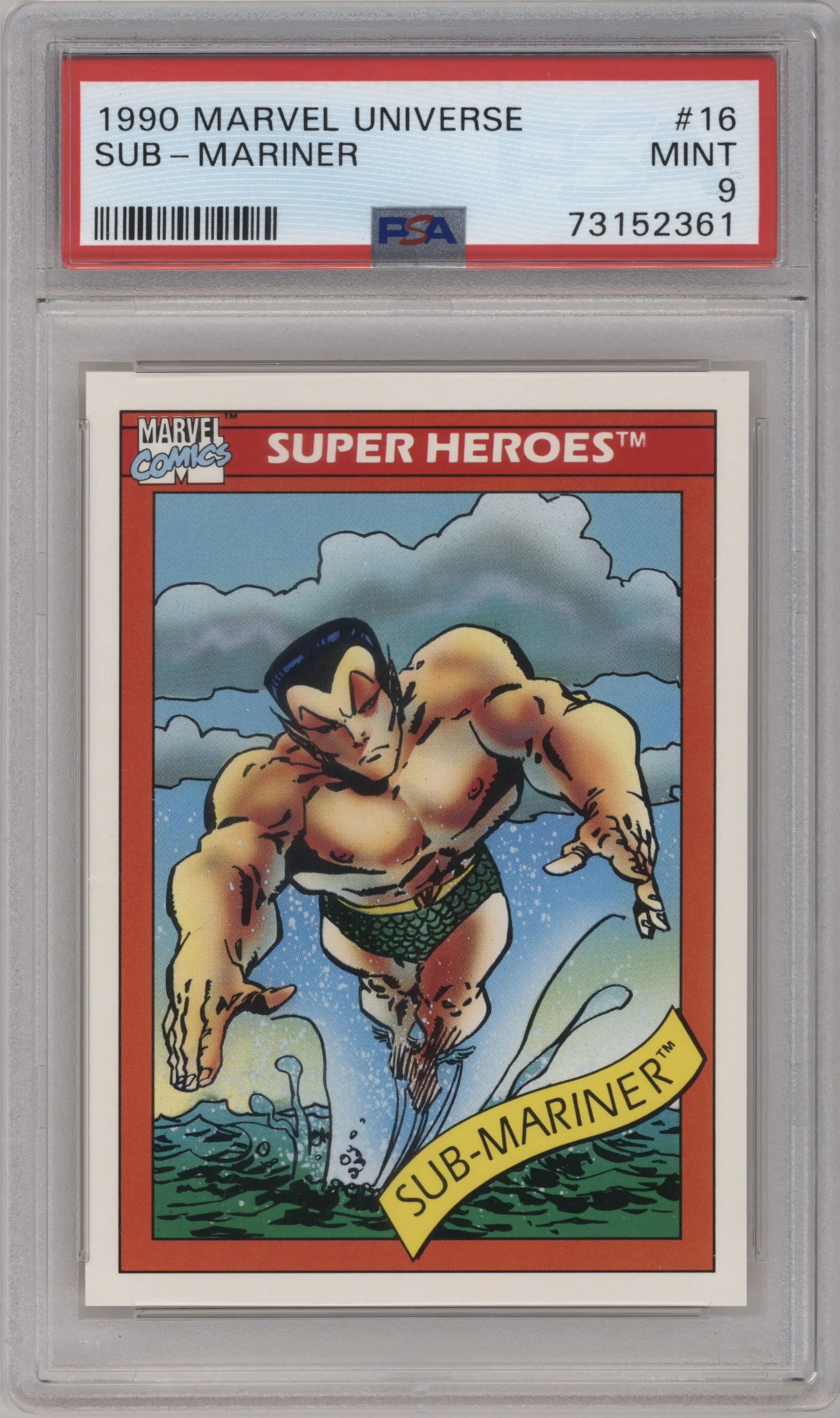1990 Impel Marvel Universe Sub-Mariner #16 PSA 9