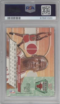 Michael Jordan from the 1992-93 Fleer Ultra set graded by PSA and given an overall grade of 10.