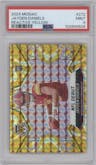 Jayden Daniels from the 2024 Panini Mosaic set featuring a Reactive Yellow parallel graded by PSA and given an overall grade of 9.