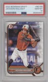 Jackson Holliday from the 2022 Bowman Draft set graded by PSA and given an overall grade of 10.