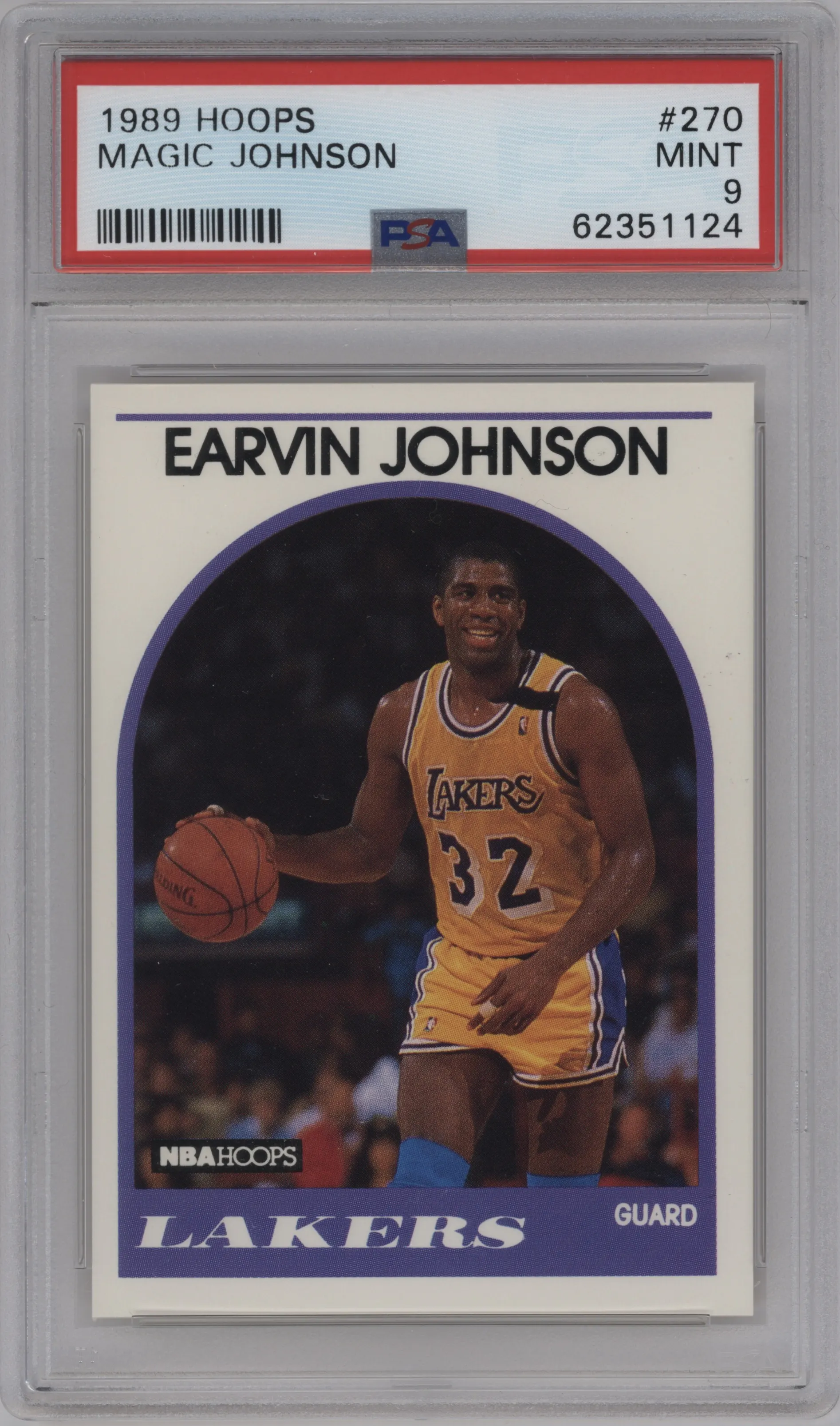 1989 NBA Hoops Earvin Johnson #270 PSA 9