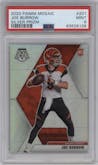 Joe Burrow from the 2020 Panini Mosaic set featuring a Silver parallel graded by PSA and given an overall grade of 9.