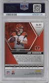 Joe Burrow from the 2020 Panini Mosaic set featuring a Silver parallel graded by PSA and given an overall grade of 9.