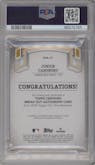 Junior Caminero from the 2024 Topps Tier One  set graded by PSA and given an overall grade of 9.