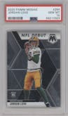 Jordan Love from the 2020 Panini Mosaic set graded by PSA and given an overall grade of 10.