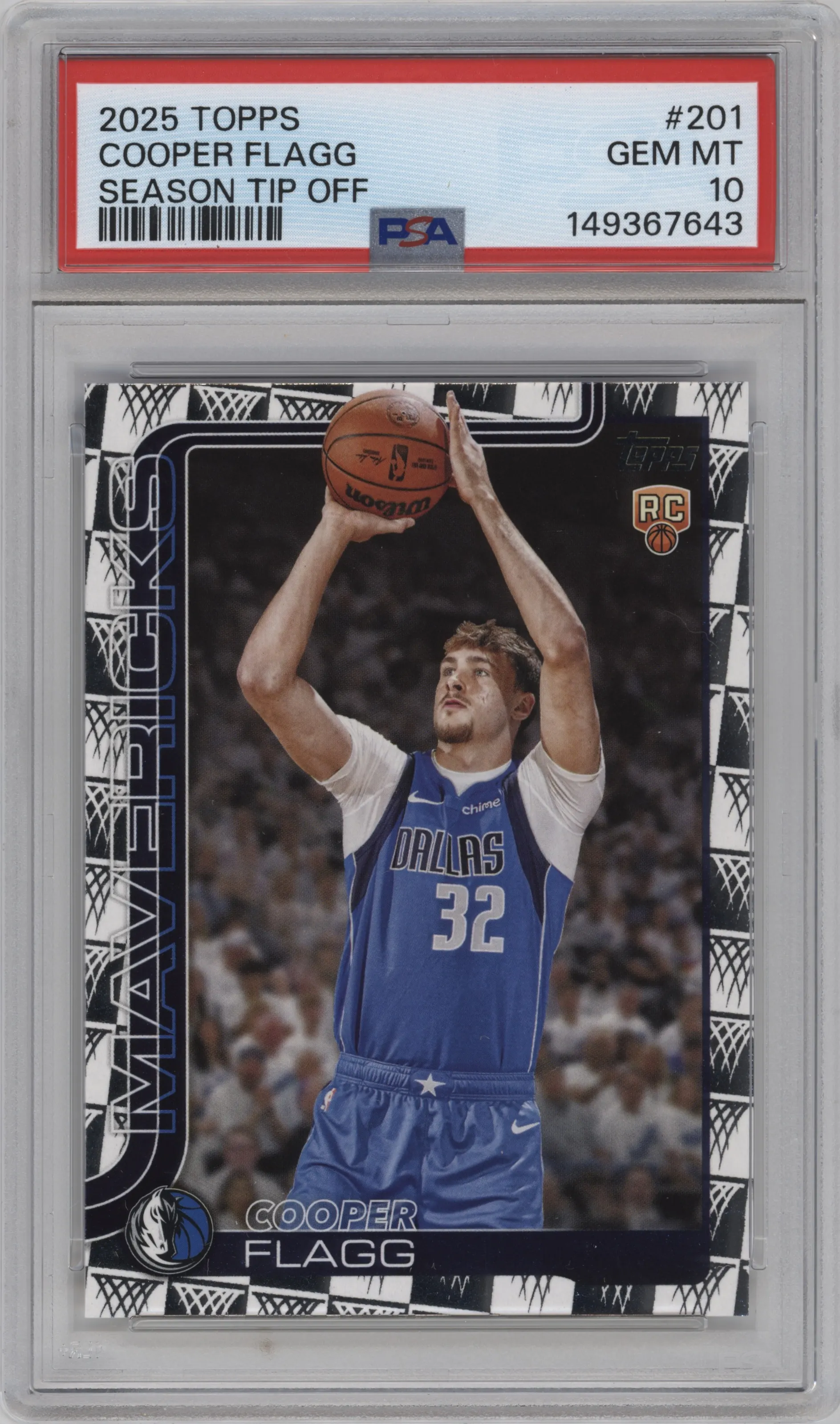 2025 Topps Cooper Flagg Season Tip-Off #201 PSA 10