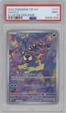 Gastly from the 2024 Pokemon SV set graded by PSA and given an overall grade of 9.
