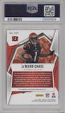 Ja'Marr Chase from the 2021 Panini Rookies & Stars set featuring a Orange parallel graded by PSA and given an overall grade of 9.
