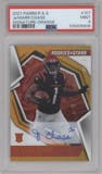 Ja'Marr Chase from the 2021 Panini Rookies & Stars set featuring a Orange parallel graded by PSA and given an overall grade of 9.