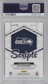 Zach Charbonnet from the 2024 Panini Mosaic set graded by PSA and given an overall grade of 10.