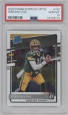 Jordan Love from the 2020 Panini Donruss Optic set graded by PSA and given an overall grade of 10.