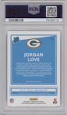 Jordan Love from the 2020 Panini Donruss Optic set graded by PSA and given an overall grade of 10.