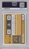 Josh Jacobs from the 2021 Panini Classics set featuring a Black parallel graded by PSA and given an overall grade of 9.