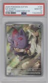 N's Zorua from the 2025 Pokemon SV set featuring a Journey Together Elite Trainer Box parallel graded by PSA and given an overall grade of 10.