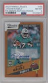 Jaylen Waddle from the 2021 Panini Classics set featuring a Orange parallel graded by PSA and given an overall grade of 8.
