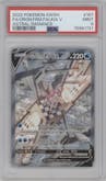 Origin Forme Palkia V from the 2022 Pokemon SWSH set graded by PSA and given an overall grade of 9.