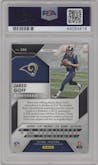 Jared Goff from the 2016 Panini Prizm set featuring a Green Prizm parallel graded by PSA and given an overall grade of 9.