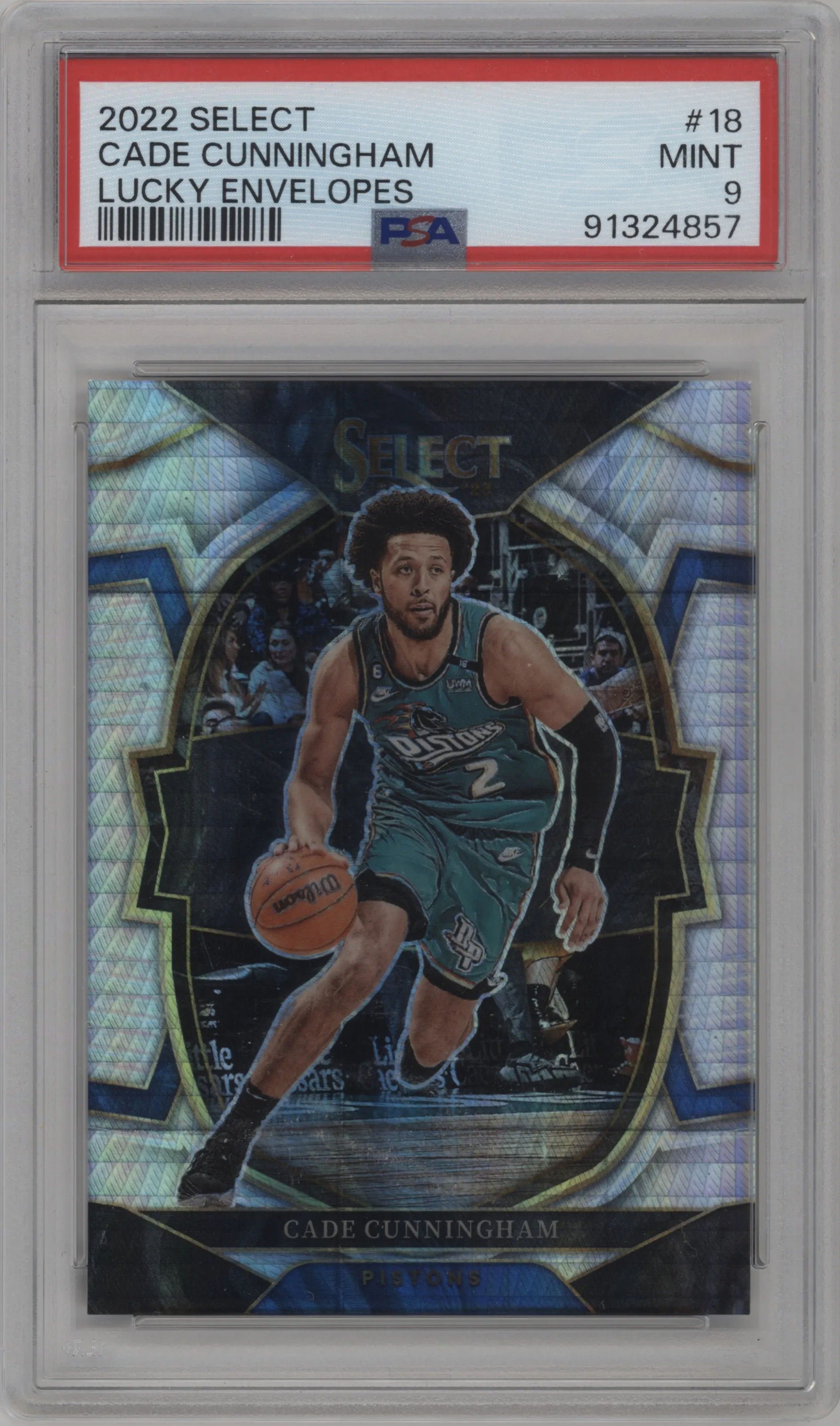 2022 Panini Select Cade Cunningham Lucky Envelopes #18 PSA 9