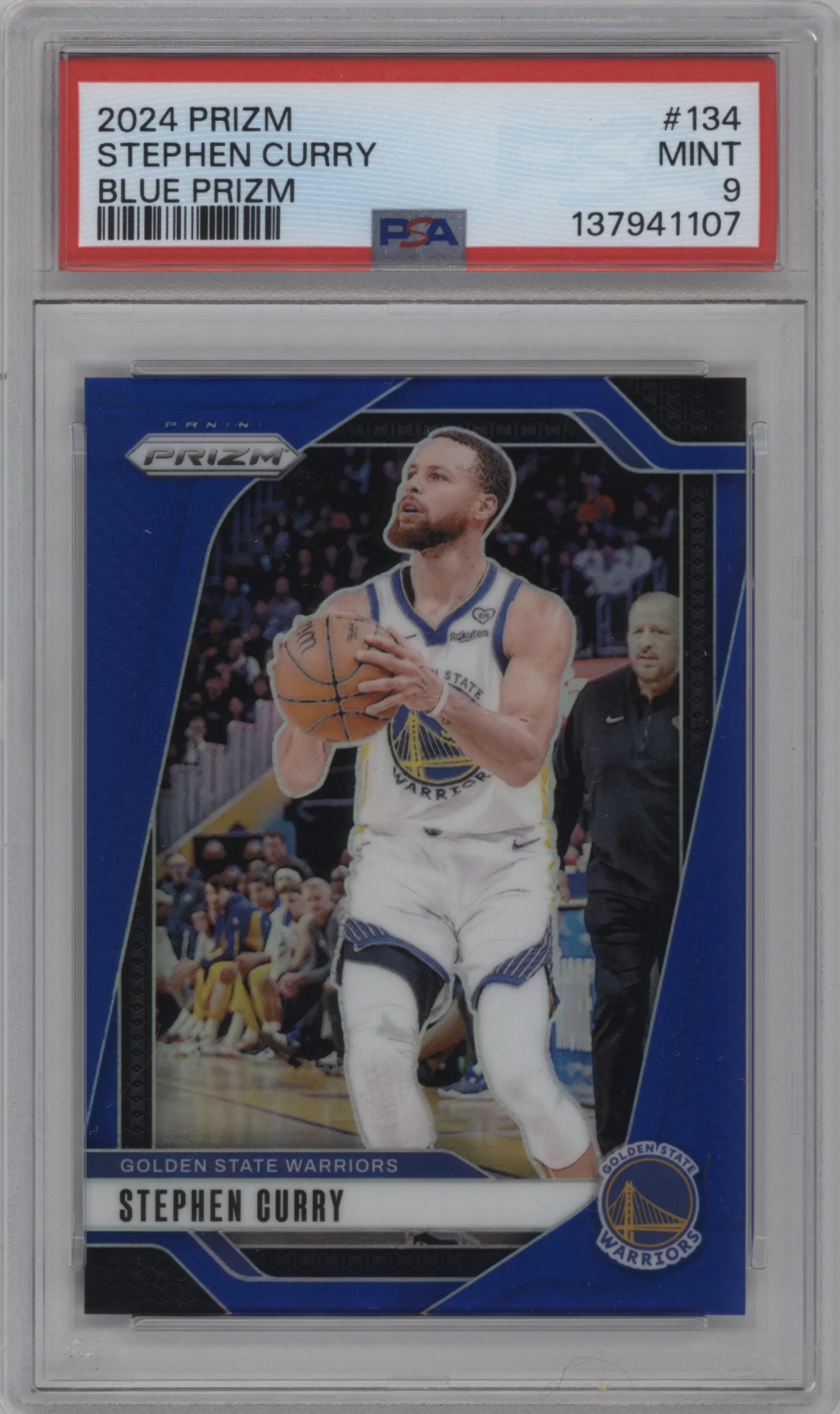 2024 Panini Prizm Stephen Curry Blue Prizm #134 PSA 9