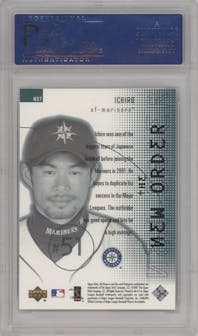 Ichiro Suzuki  from the 2001 UD Reserve set graded by PSA and given an overall grade of 10.