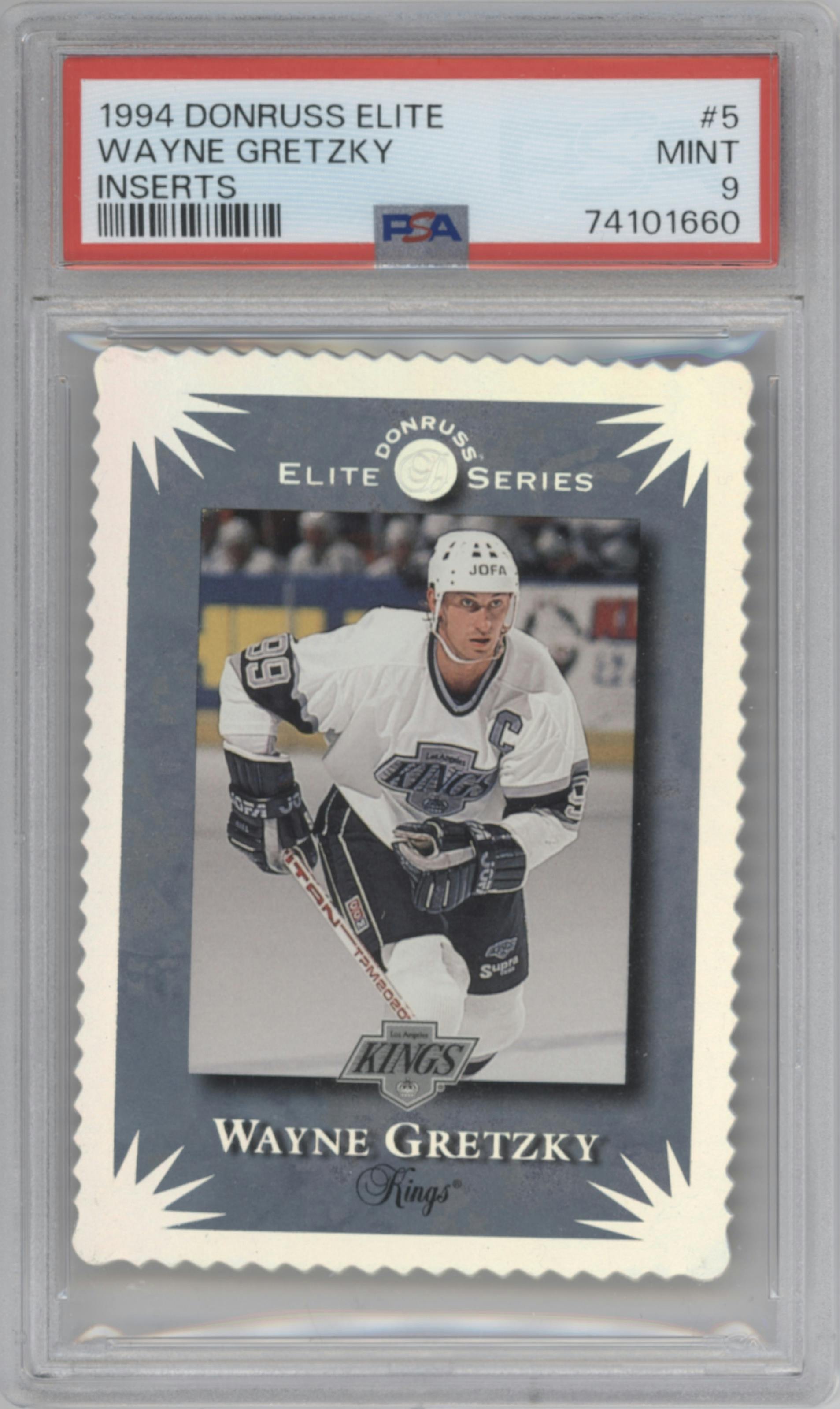 Wayne Gretzky from the 1994-95 Donruss set graded by PSA and given an overall grade of 9.