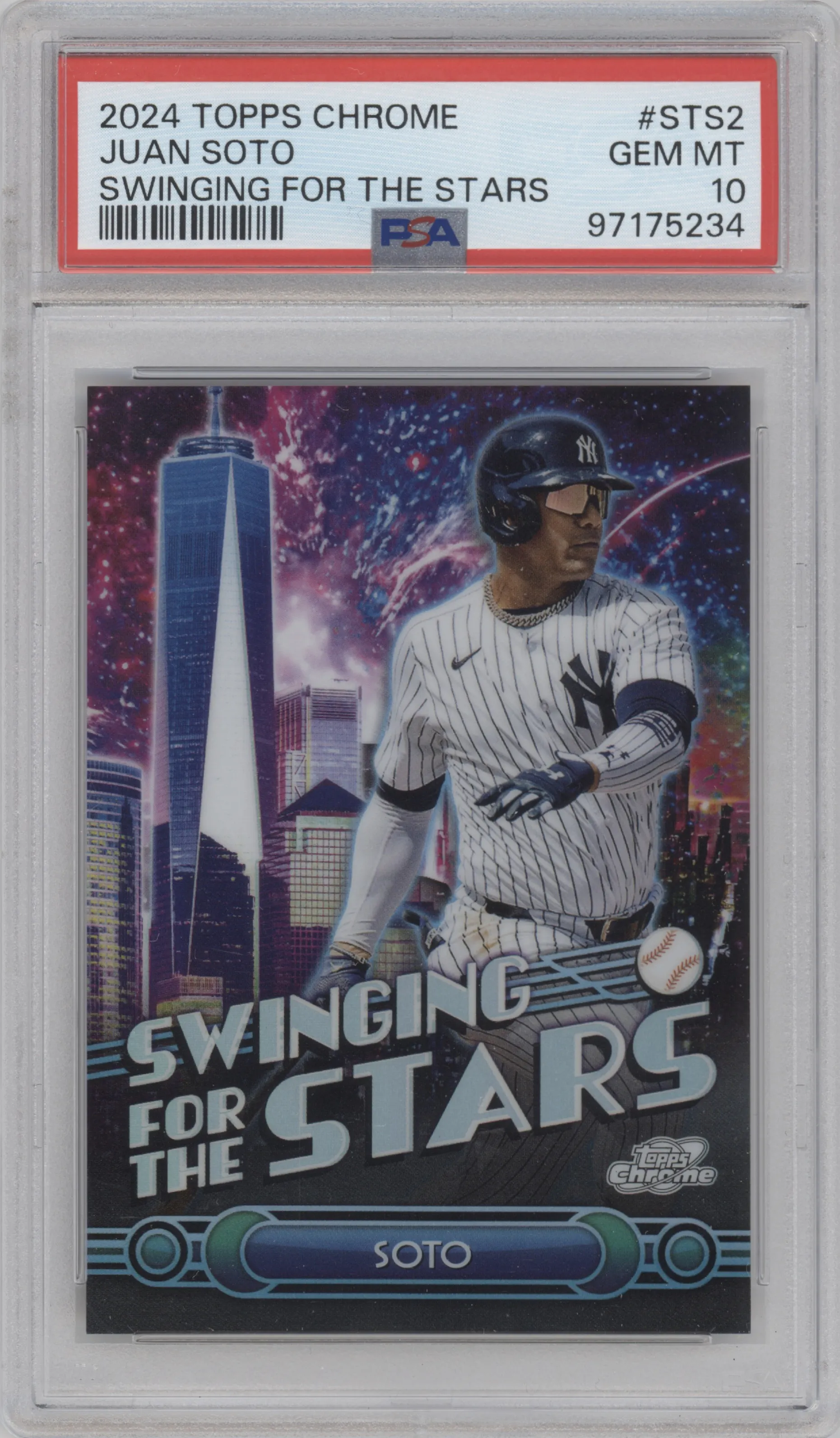 2024 Topps Chrome Swinging for the Stars Juan Soto #STS-2 PSA 10