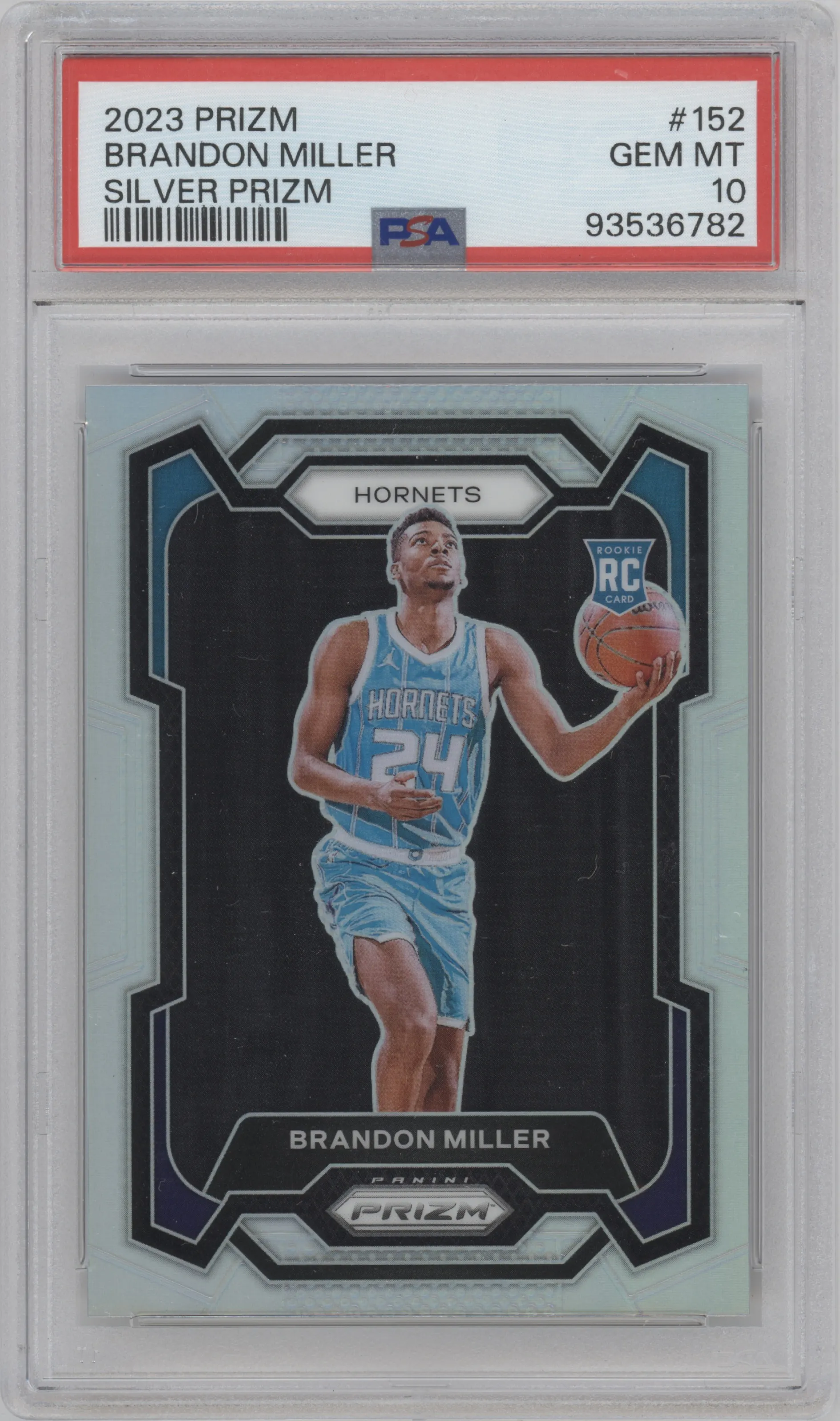 2023 Panini Prizm Brandon Miller Silver Prizm PSA 10
