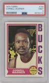 Cornell Warner from the 1974-75 Topps set graded by PSA and given an overall grade of 9.