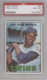 Tony Oliva from the 1967 Topps set graded by PSA and given an overall grade of 8.