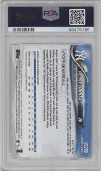 Gleyber Torres from the 2018 Topps Update set graded by PSA and given an overall grade of 10.