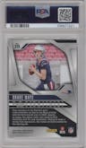 Drake Maye from the 2024 Panini Prizm set graded by PSA and given an overall grade of 10.