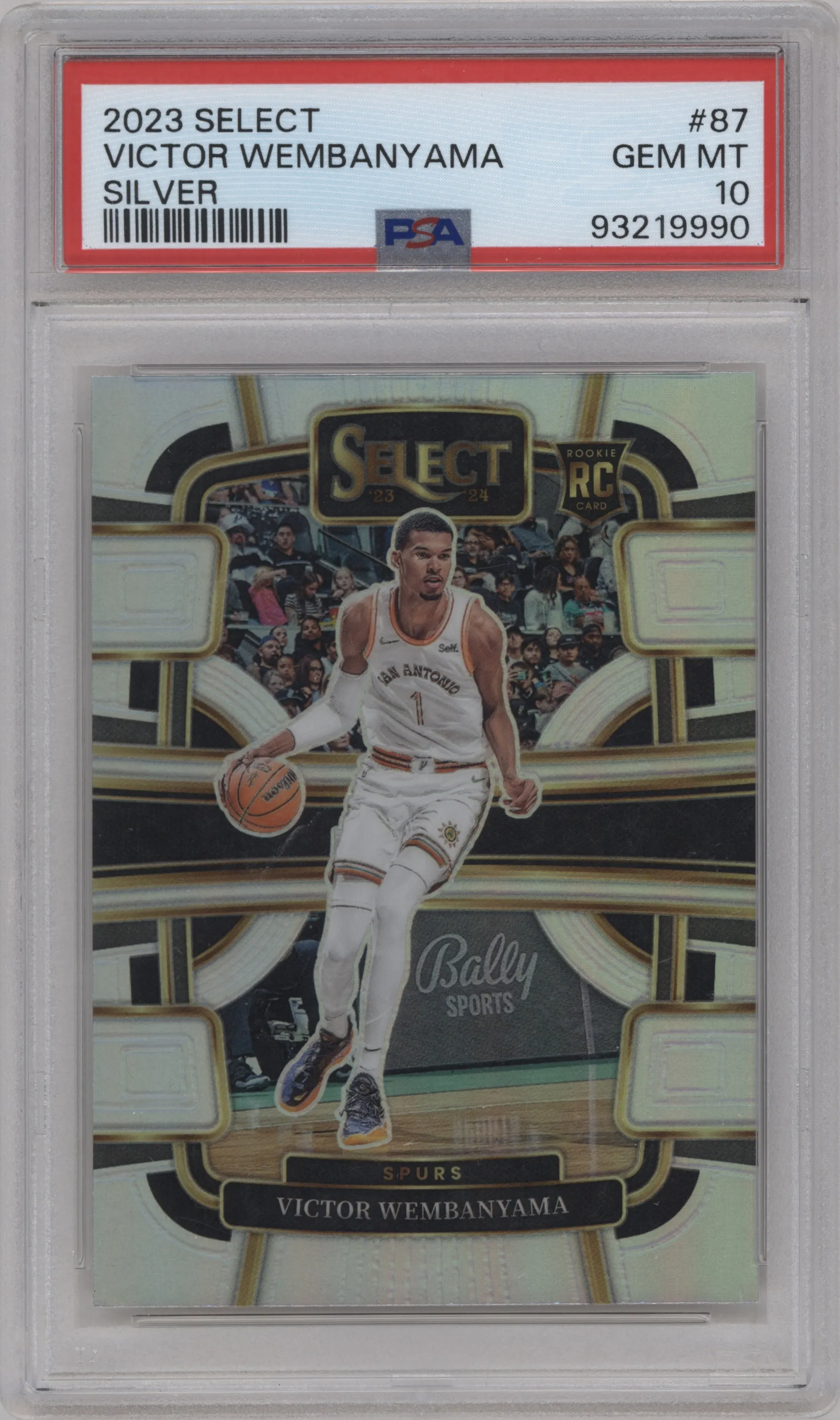 2023 Panini Select Victor Wembanyama Silver Prizm PSA 10