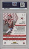Patrick Mahomes II  from the 2017 Panini Phoenix set featuring a Red parallel graded by PSA and given an overall grade of 10.