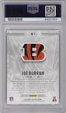 Joe Burrow from the 2020 Panini Illusions set featuring a Retail parallel graded by PSA and given an overall grade of 10.