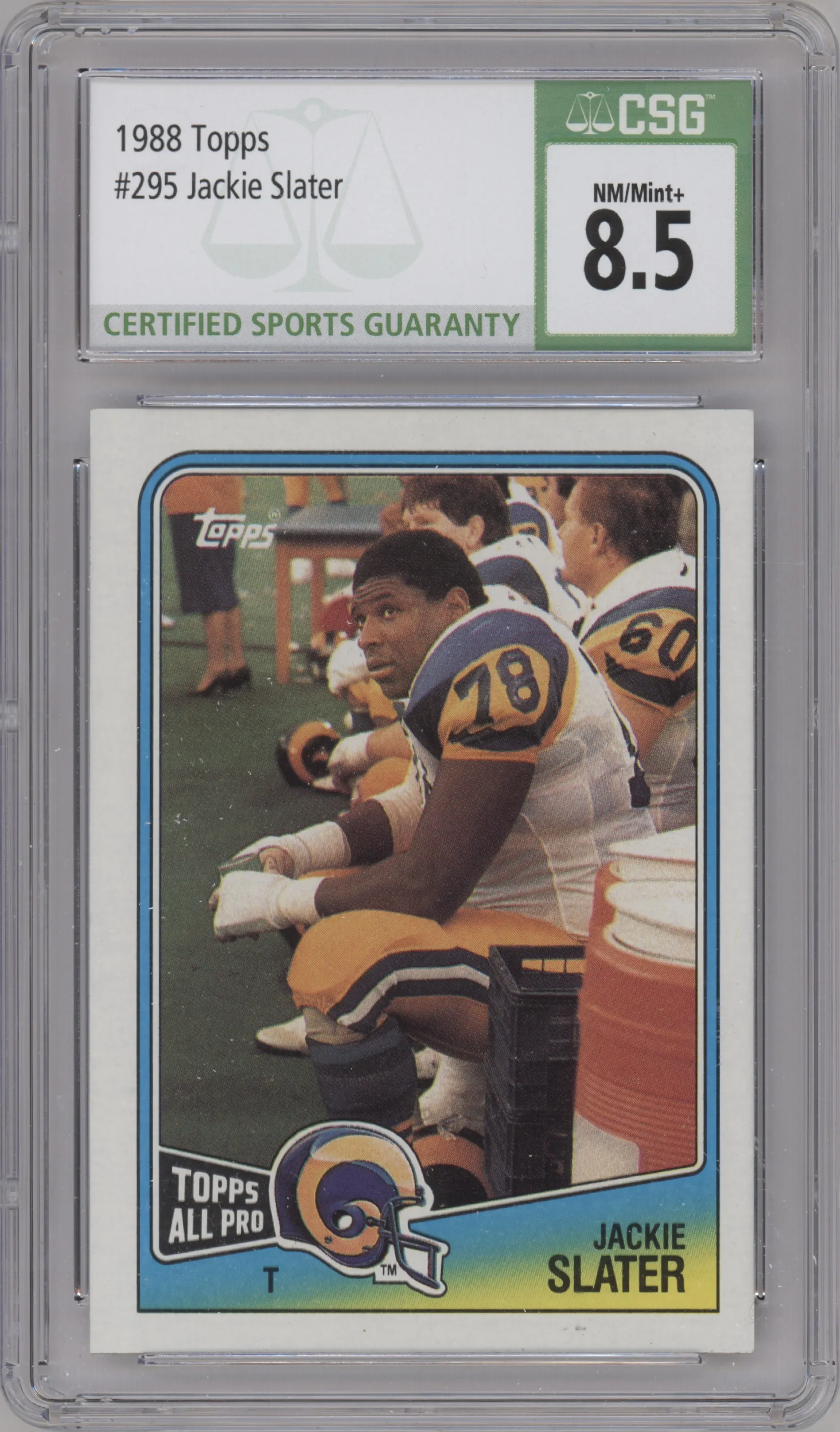 1988 Topps Jackie Slater CGC 8.5